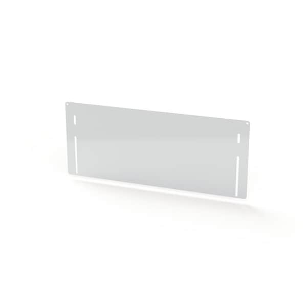 Barrier Extension, 8 in. H x 19-1/2 in. W x 0.08 in. L, Carbon Steel